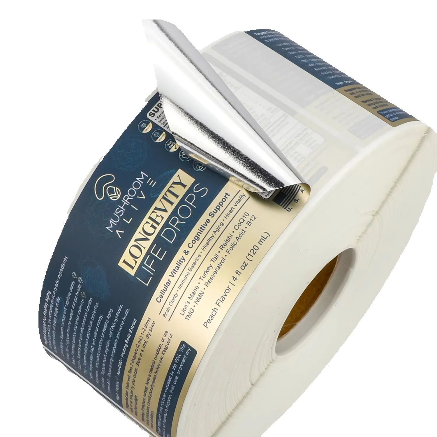 Medical Label - Custom Waterproof Labels｜BOPP Self-Adhesive Roll Stickers｜Vitamin