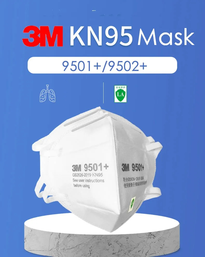 50Pcs/bag 3M KN95 Face Mask 95 - огляд і ціна 3M Mask 9502+