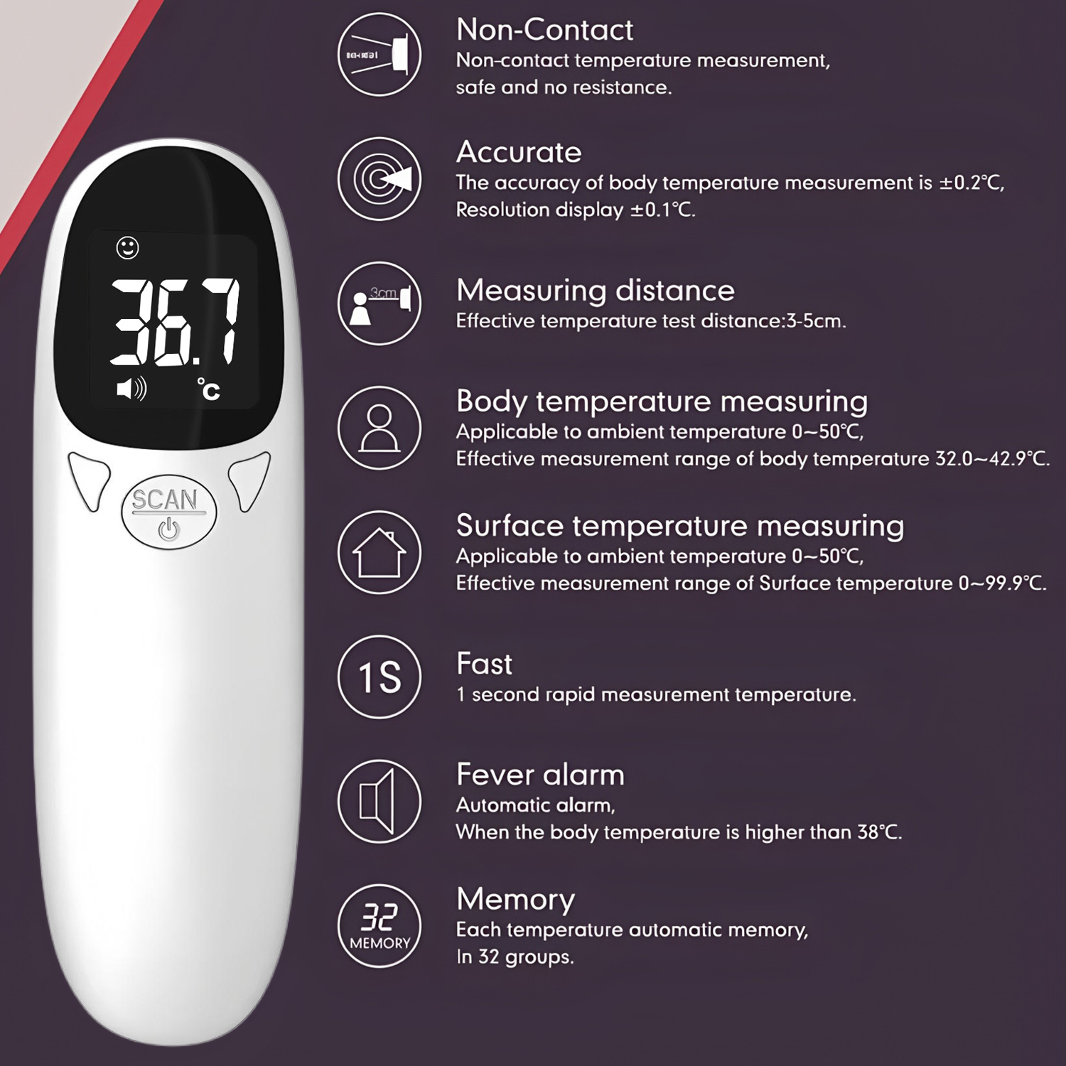 Medical Infrared Thermometer D - огляд і ціна Digital Thermometer Infrared