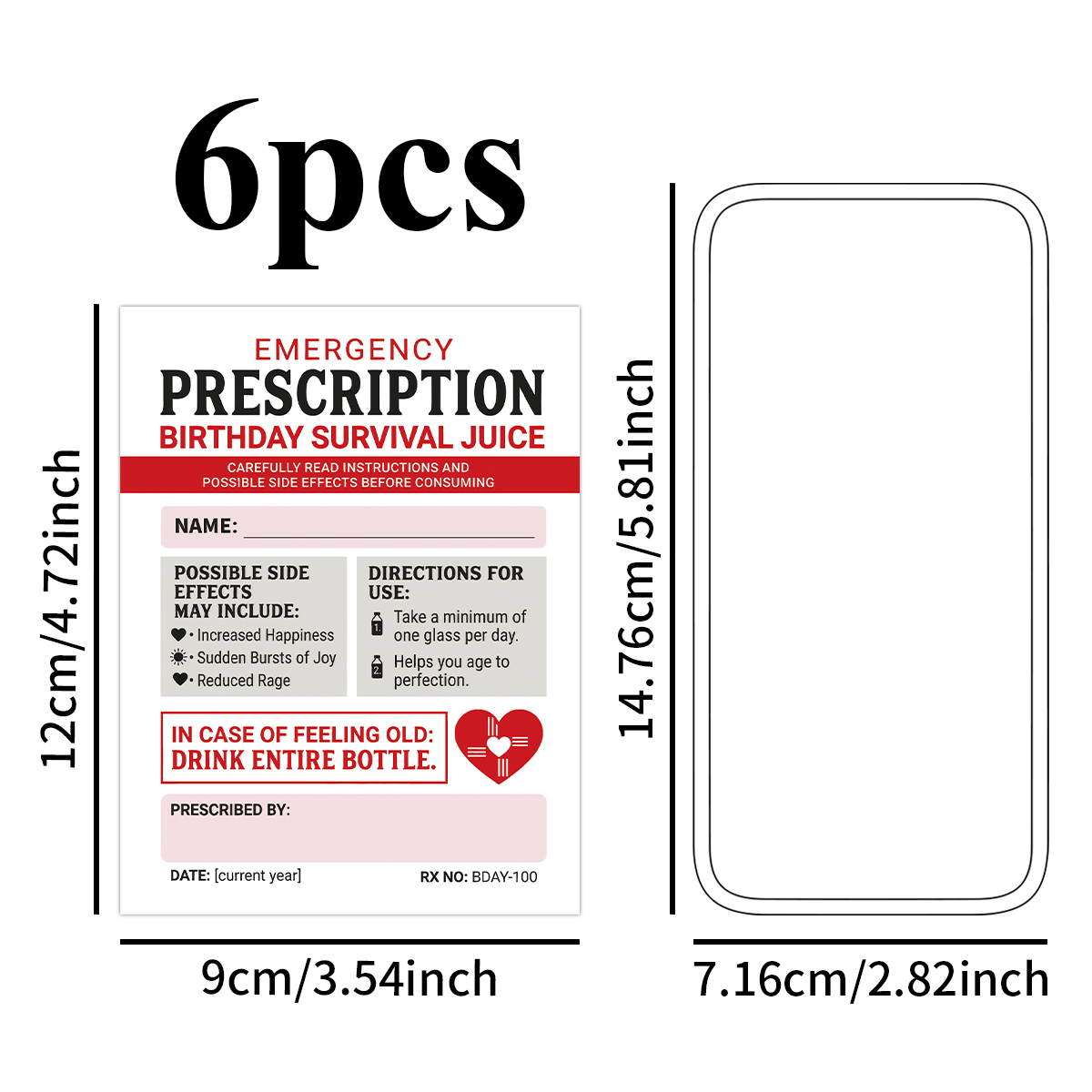 6pcs Fun Emergency Prescriptio - огляд і ціна Medical Label