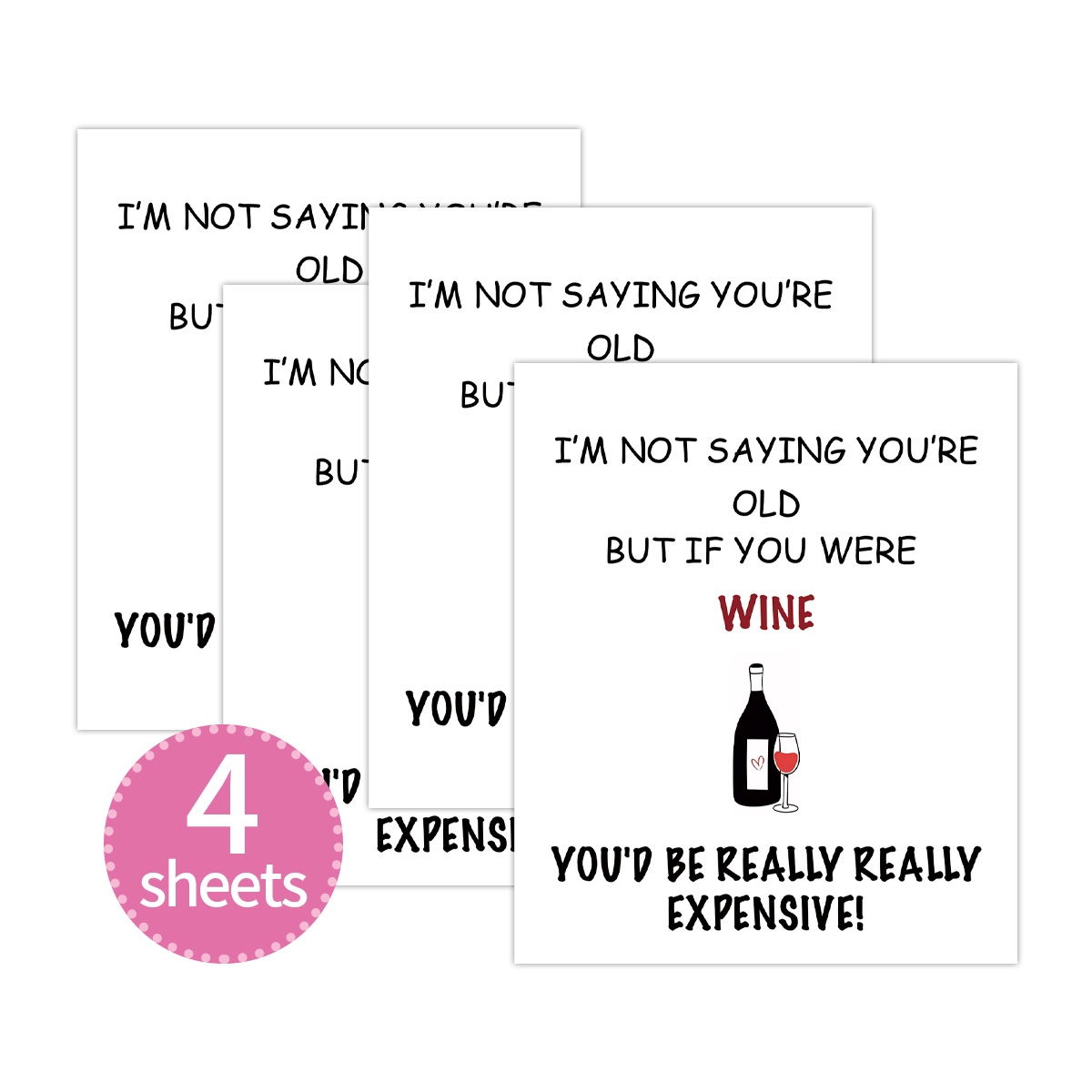 4pcs Funny Wine Bottle Label,  - огляд і ціна Medical Label